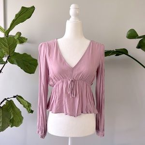 Hippie Rose Peplum blouse top lilac XS X-Small